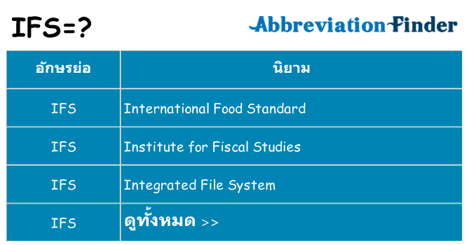 อะไรไม่ ifs ถึง