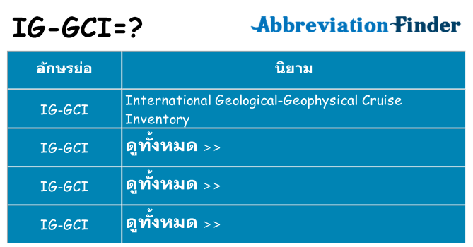 อะไรไม่ ig-gci ถึง