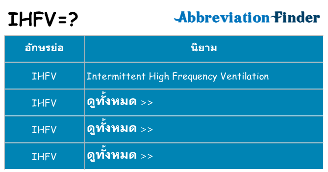 อะไรไม่ ihfv ถึง
