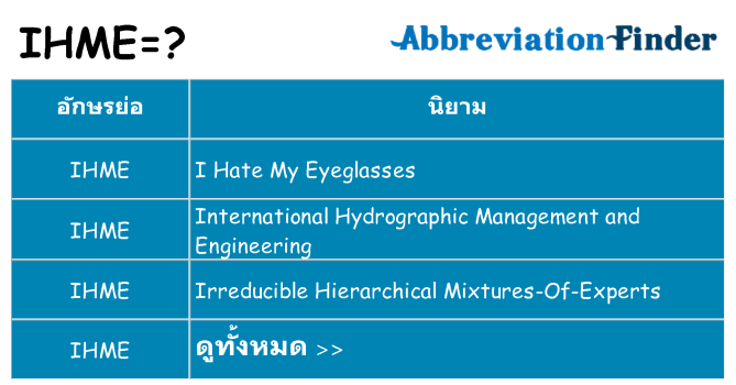 อะไรไม่ ihme ถึง
