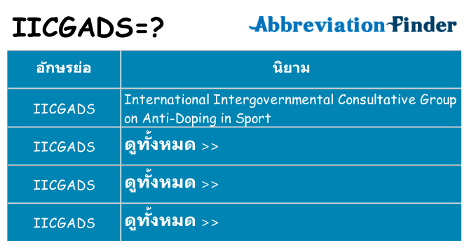 อะไรไม่ iicgads ถึง