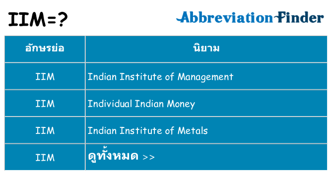 อะไรไม่ iim ถึง