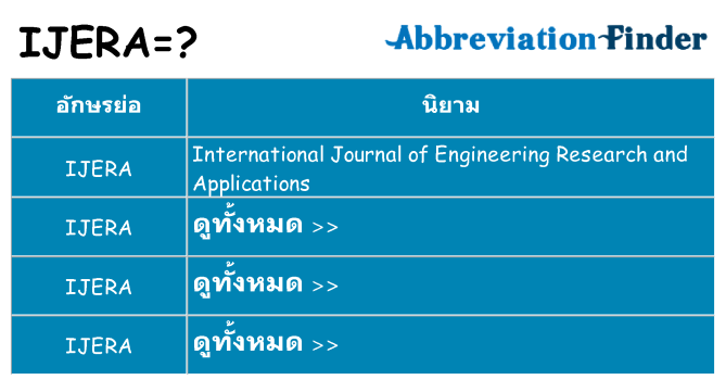 อะไรไม่ ijera ถึง