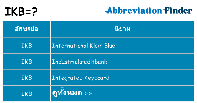 อะไรไม่ ikb ถึง