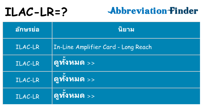 อะไรไม่ ilac-lr ถึง