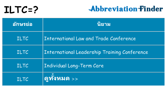 อะไรไม่ iltc ถึง