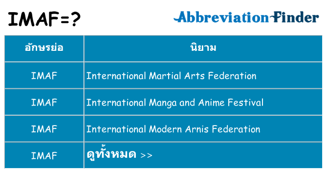 อะไรไม่ imaf ถึง