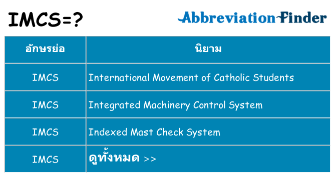 อะไรไม่ imcs ถึง