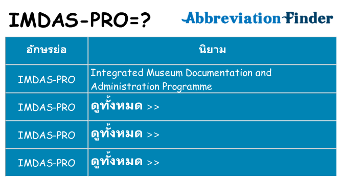 อะไรไม่ imdas-pro ถึง