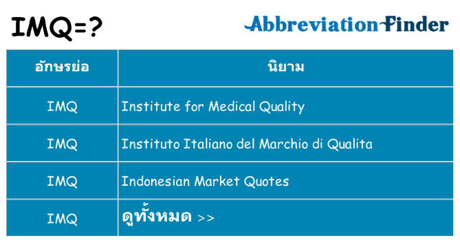 อะไรไม่ imq ถึง