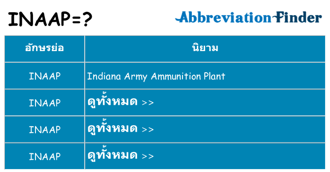 อะไรไม่ inaap ถึง