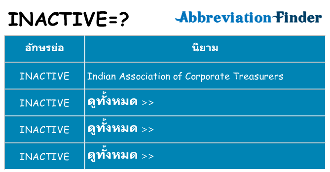 อะไรไม่ inactive ถึง