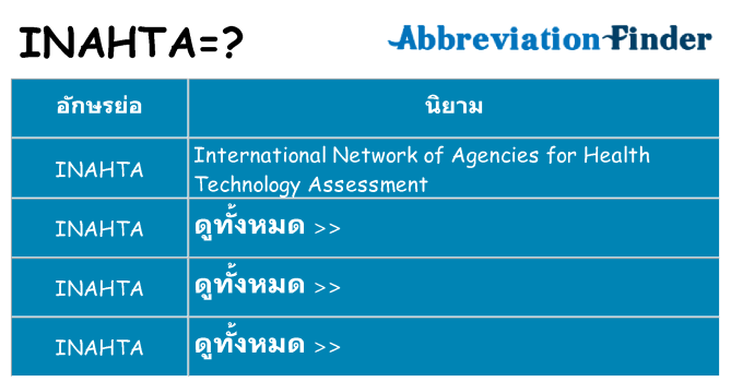 อะไรไม่ inahta ถึง