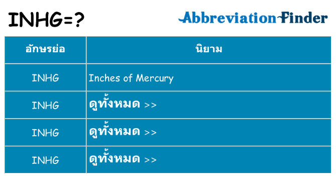 อะไรไม่ inhg ถึง