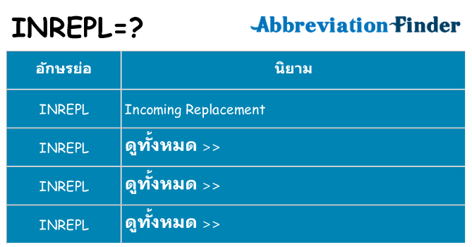 อะไรไม่ inrepl ถึง