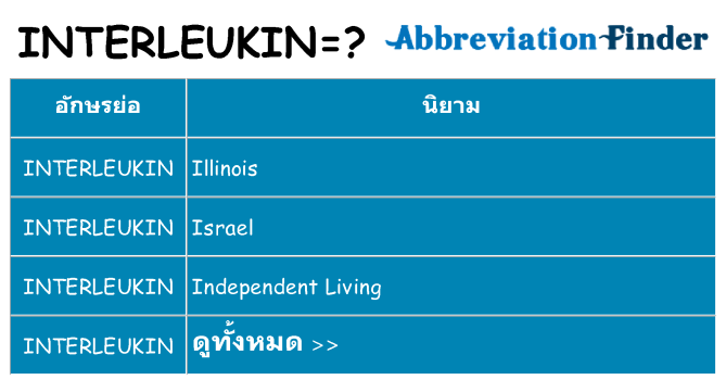 อะไรไม่ interleukin ถึง