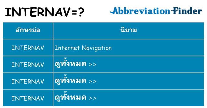 อะไรไม่ internav ถึง
