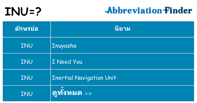 อะไรไม่ inu ถึง
