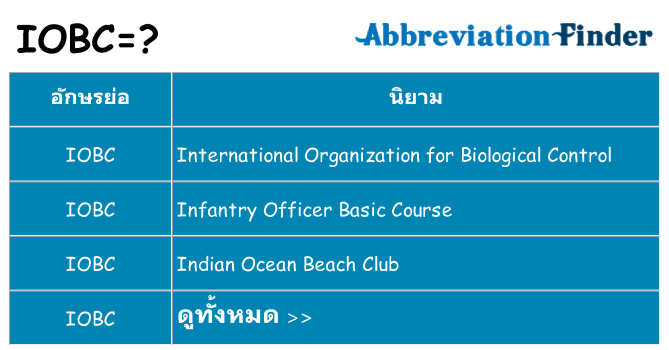 อะไรไม่ iobc ถึง