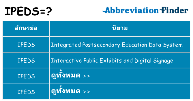 อะไรไม่ ipeds ถึง