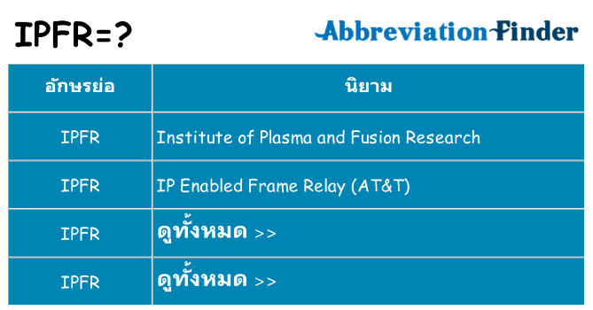 อะไรไม่ ipfr ถึง