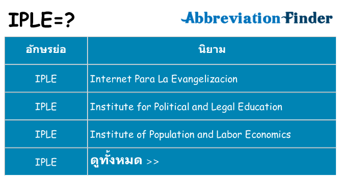 อะไรไม่ iple ถึง