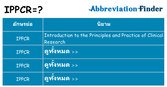 อะไรไม่ ippcr ถึง