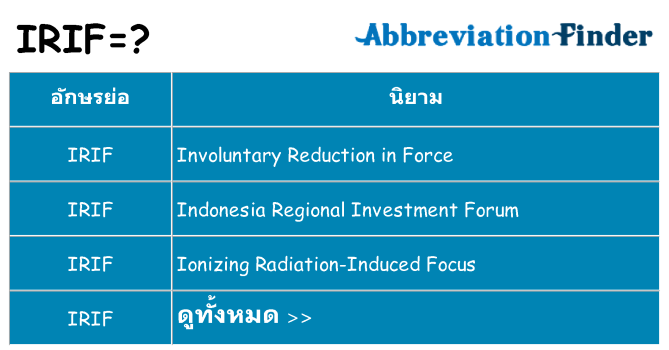 อะไรไม่ irif ถึง