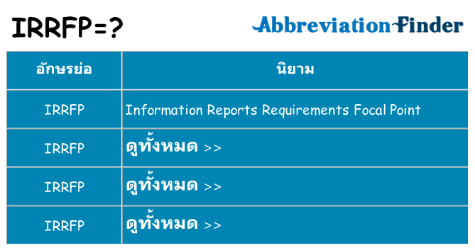 อะไรไม่ irrfp ถึง