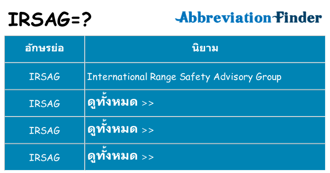 อะไรไม่ irsag ถึง