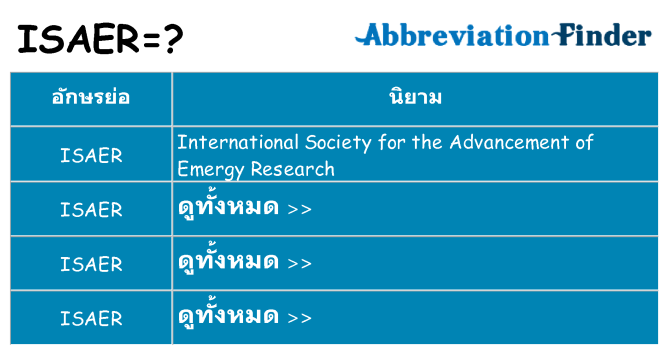 อะไรไม่ isaer ถึง