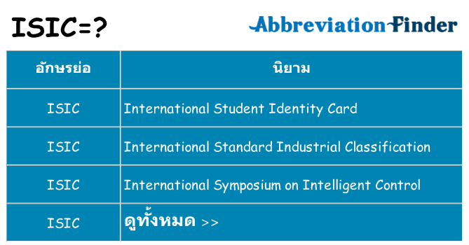 อะไรไม่ isic ถึง