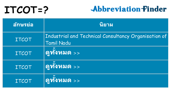 อะไรไม่ itcot ถึง