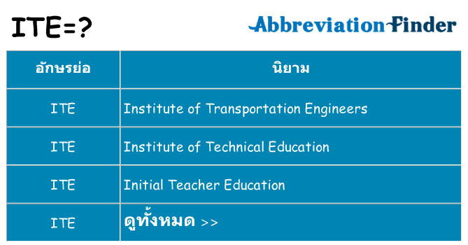 อะไรไม่ ite ถึง