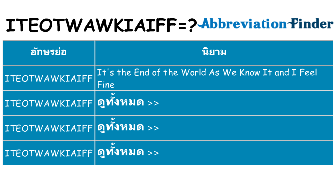 อะไรไม่ iteotwawkiaiff ถึง