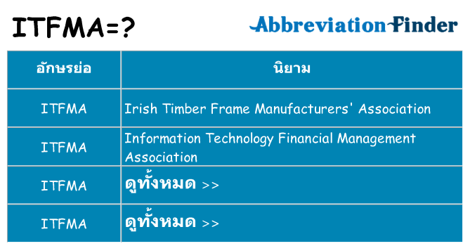 อะไรไม่ itfma ถึง
