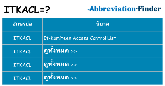 อะไรไม่ itkacl ถึง