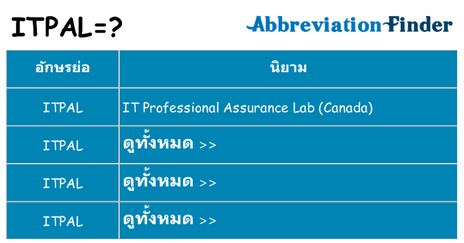 อะไรไม่ itpal ถึง