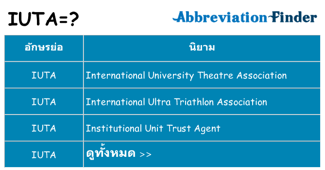 อะไรไม่ iuta ถึง