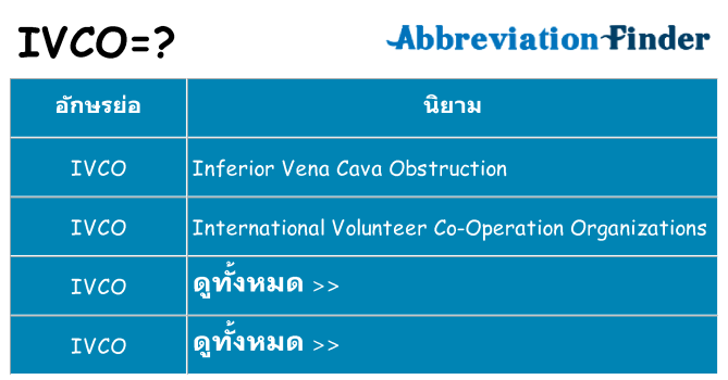 อะไรไม่ ivco ถึง