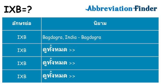 อะไรไม่ ixb ถึง