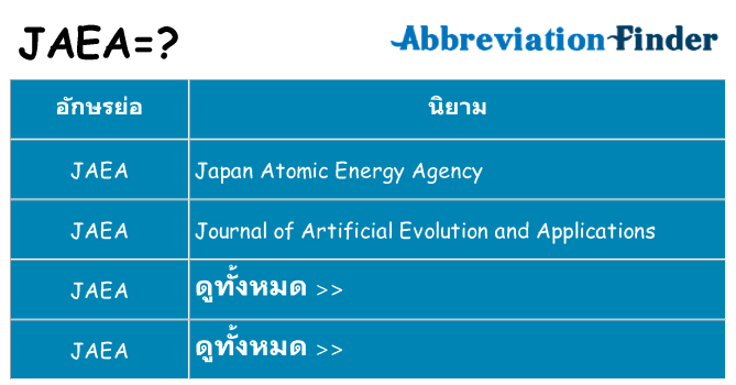 อะไรไม่ jaea ถึง
