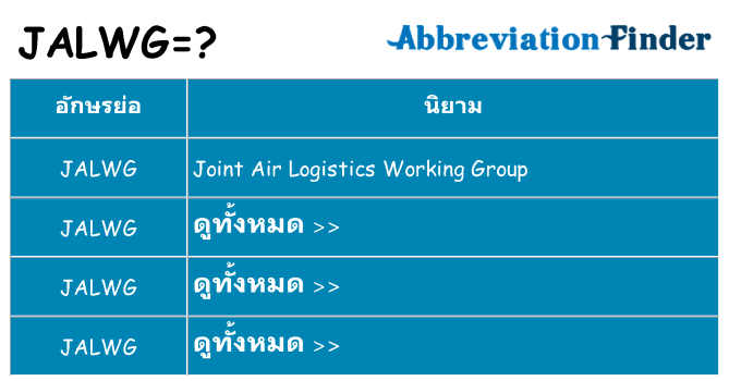 อะไรไม่ jalwg ถึง
