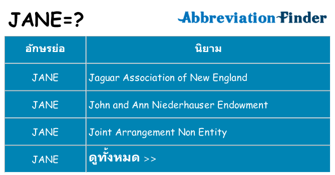 อะไรไม่ jane ถึง