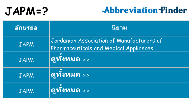 อะไรไม่ japm ถึง
