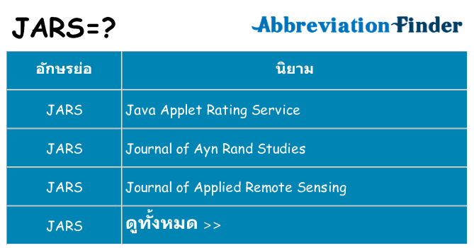 อะไรไม่ jars ถึง