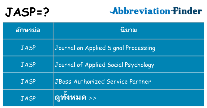 อะไรไม่ jasp ถึง