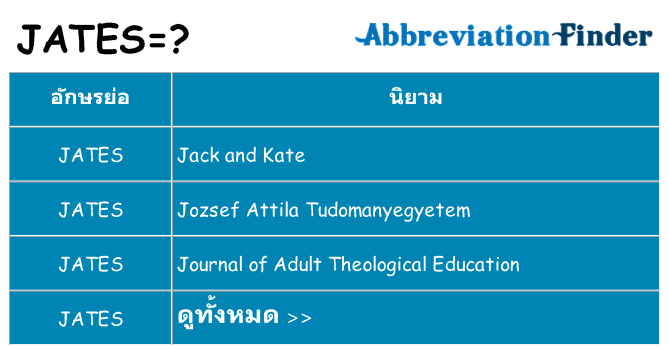 อะไรไม่ jates ถึง