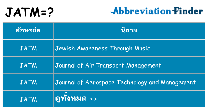 อะไรไม่ jatm ถึง