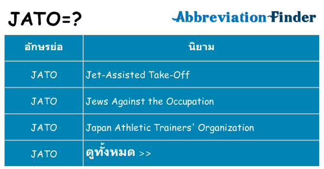 อะไรไม่ jato ถึง